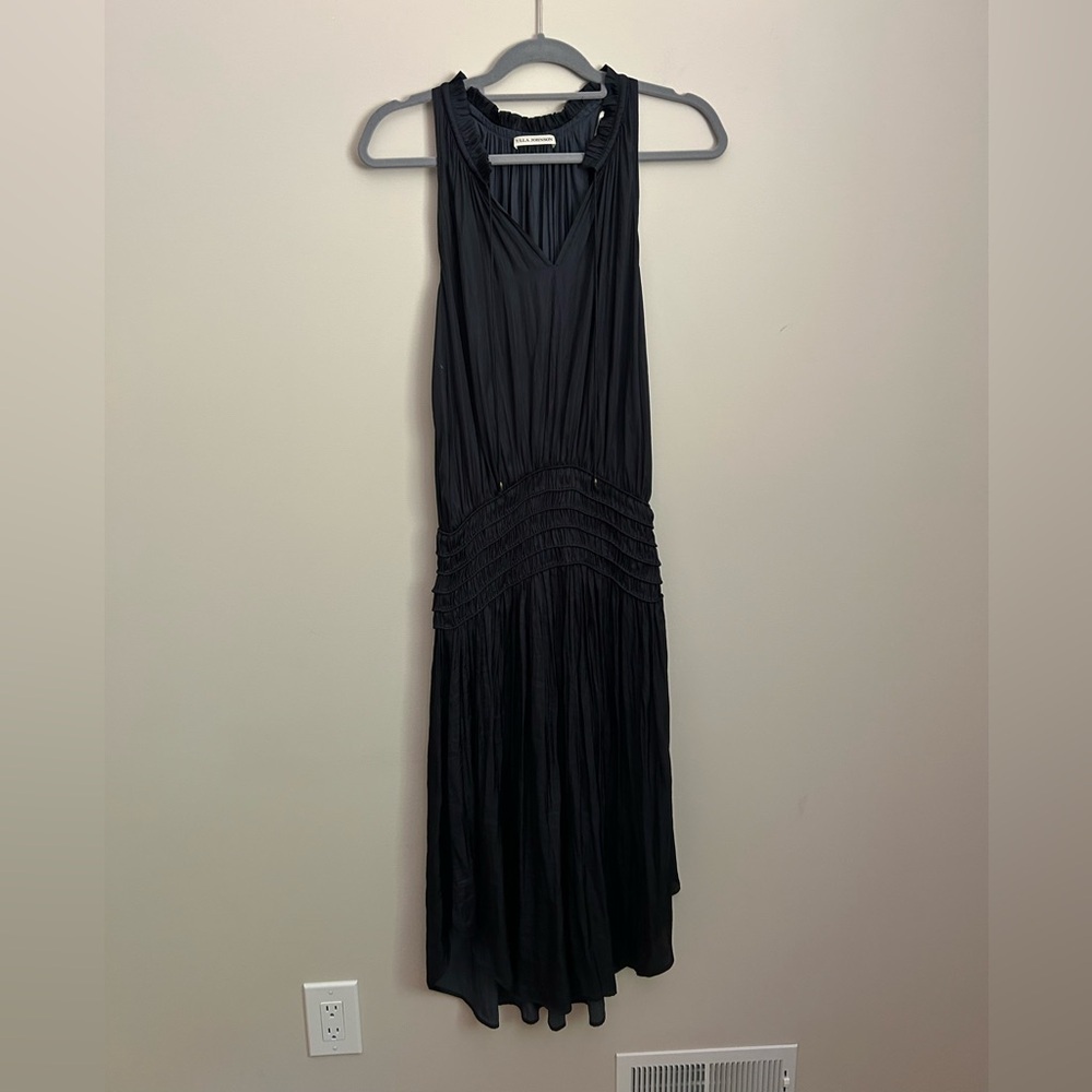 Ulla Johnson Navy Blue Satin Dress Size 4